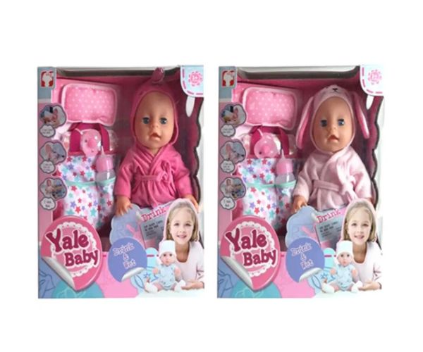 Yale Baby în halat, cu accesorii în două variante 35cm