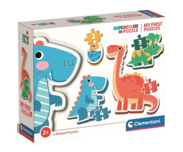 Dinozauri 4 în 1 puzzle pentru bebeluși 2-3-4-5buc - Clementoni
