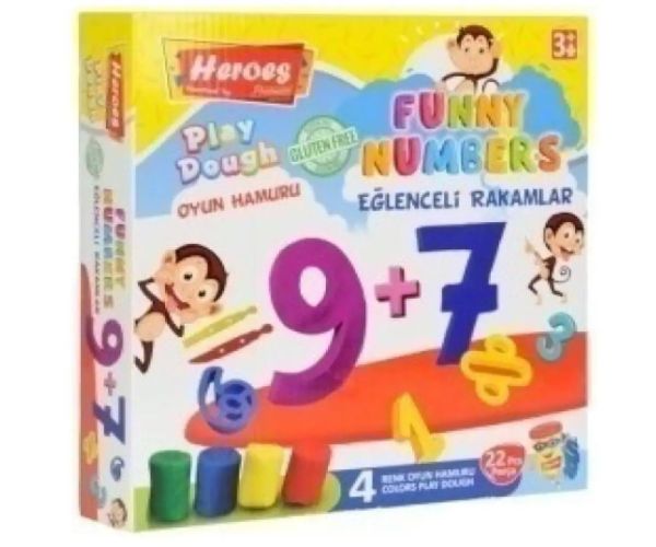 Play-Dough: Heroes Numere Haioase set plastilină 22 bucăți