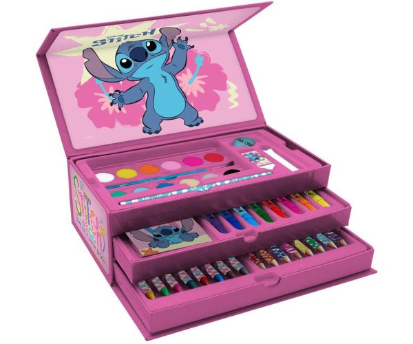 Luna: Set de colorat Disney Stitch în valiză, 52 piese