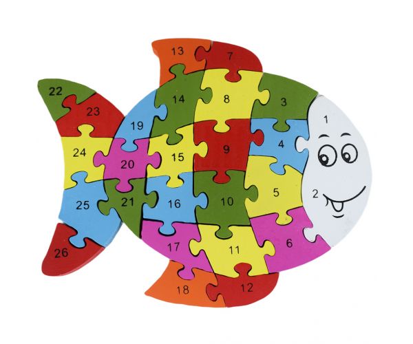 ABC - 123 halas fa oktató puzzle