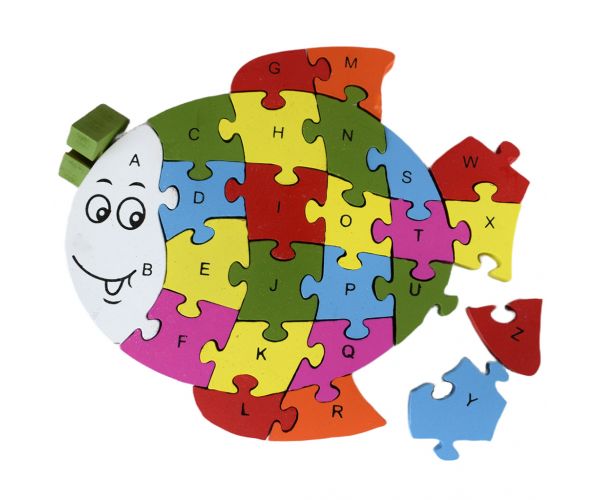 ABC - 123 halas fa oktató puzzle