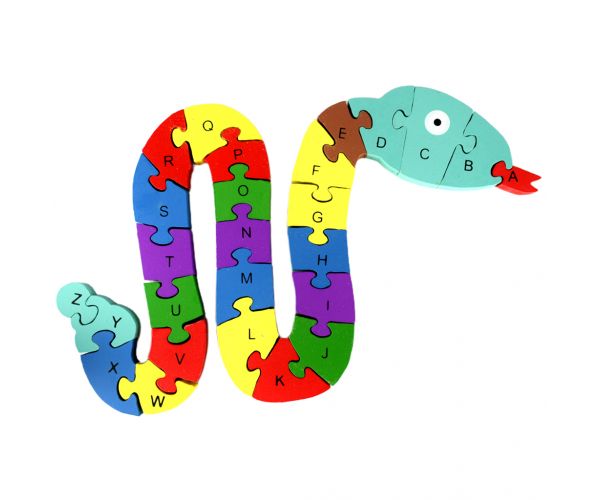 ABC - 123 puzzle educativ cu serpi