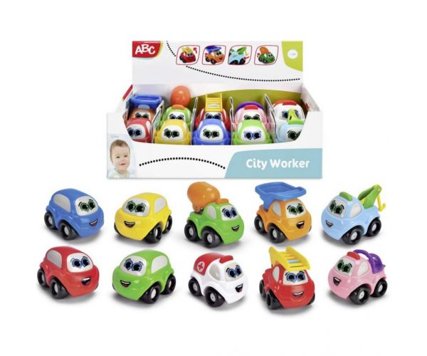 ABC Mașini de lucru zâmbitoare de oraș în mai multe variante 1buc - Simba Toys