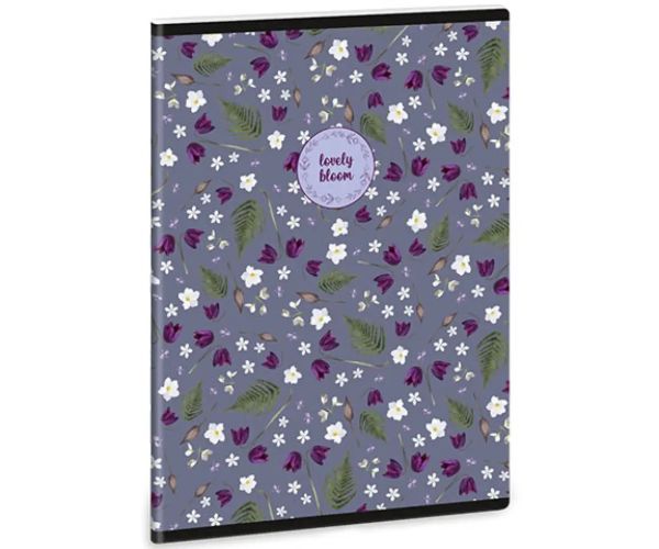 Ars Una: Lovely Bloom Bluebells extra capse caiet cu pătrățele A5
