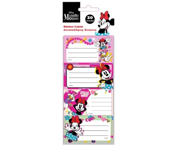 Minnie Mouse 20 bucăți etichetă broșură autoadezivă