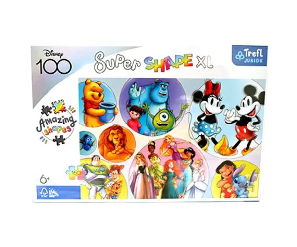 Lumea colorată a personajelor Disney 160 bucăți XL puzzle - Trefl