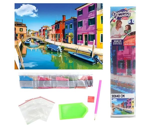 Puzzle cu diamante: Set de pictură cu diamante Veneția 30x40cm