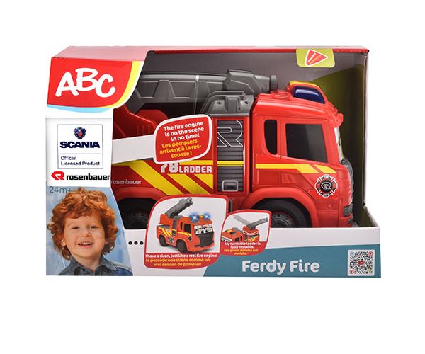 ABC Fredy Fire mașină de pompieri cu sunete și lumini 25cm - Simba Toys