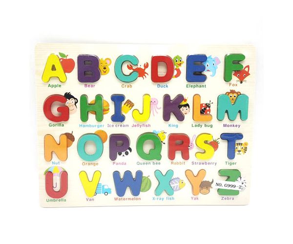ABC lemn puzzle forme