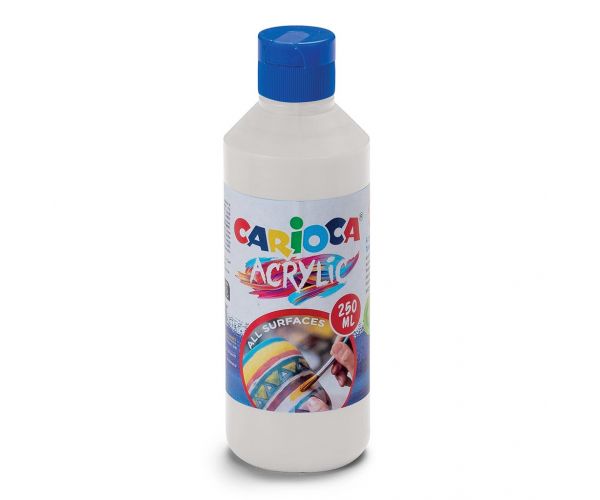 Acrilic 250ml vopsea acrilică albă - Carioca