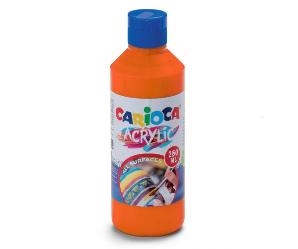 Acrilic 250ml vopsea acrilică portocalie - Carioca
