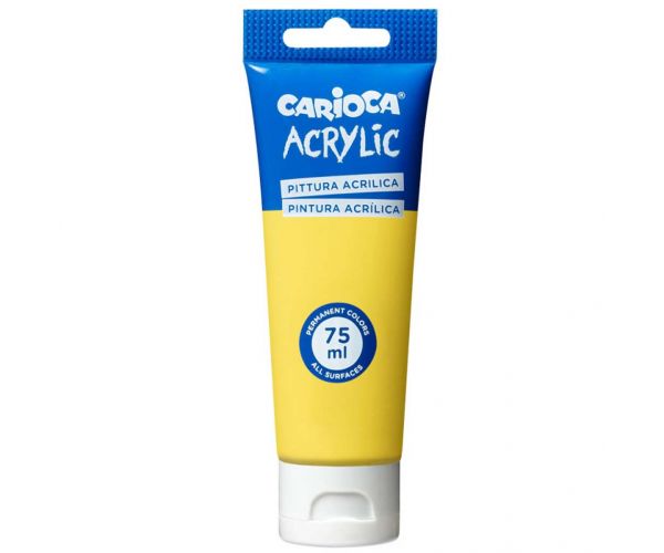 Acrilic 75ml vopsea acrilică culoare galbenă - Carioca