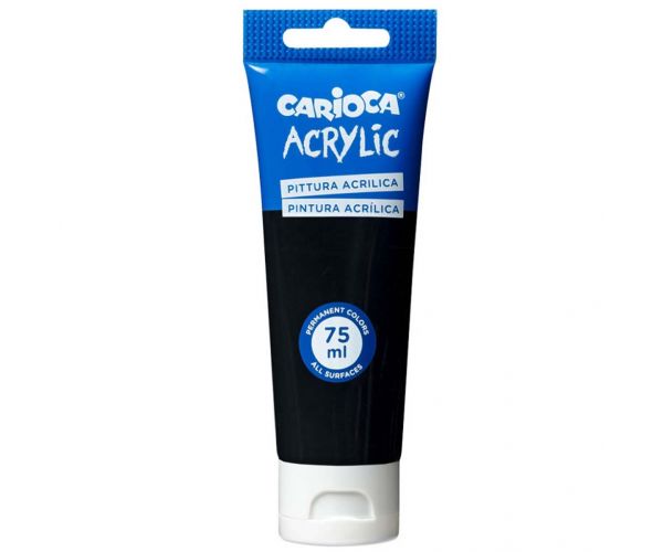 Acrylic 75ml-s akril festék fekete színben - Carioca