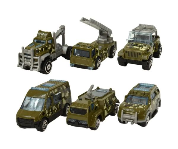 Army Die-Cast: Set de 6 bucăți mașini militare