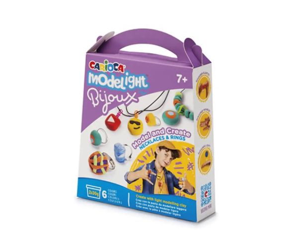 Modelight Bijoux set de făcut Colier și Inel set plastilină - Carioca