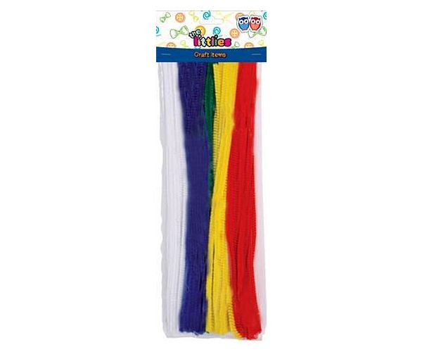 Drótos zsenília 5 színben 30cm 50db-os