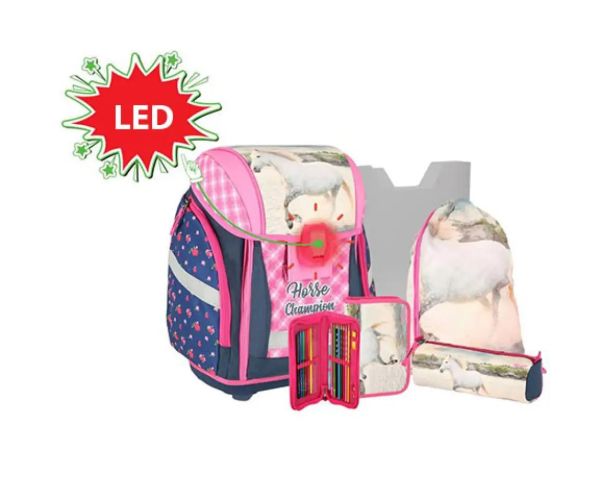 Spirit: Wild Horse model, LED rucsac, ghiozdan 5 bucăți set