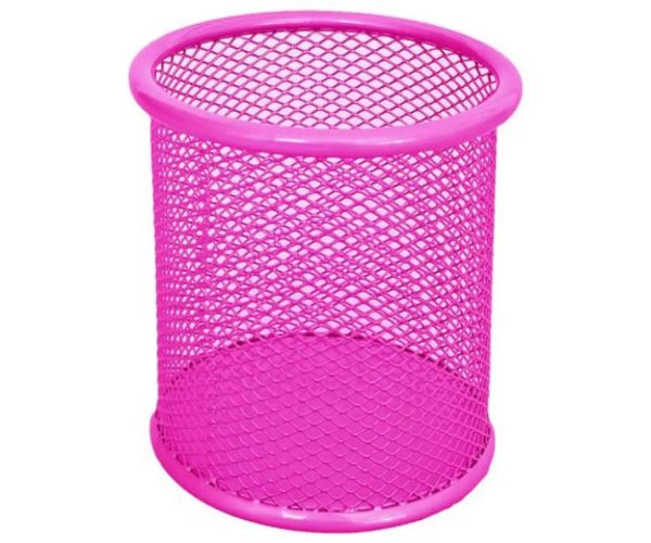 Spirit: Neon pink suport cilindru cu plasă pentru creioane