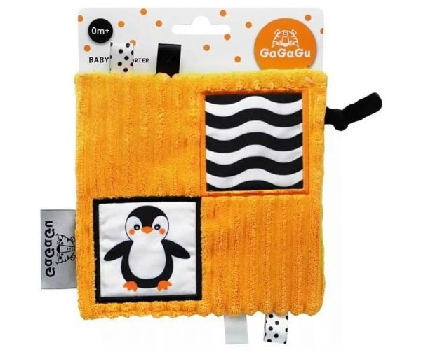 GaGaGu: cârpe senzoriale reversibile cu model de pinguin și raton