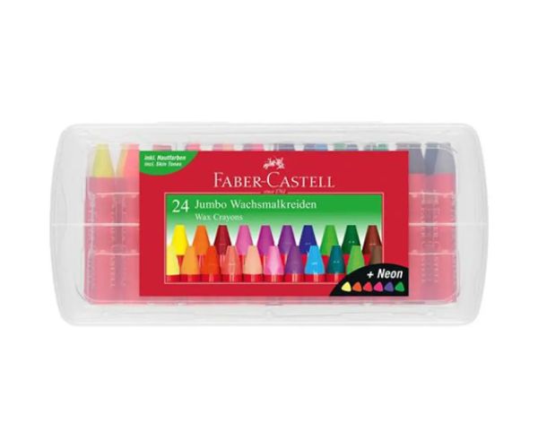Faber-Castell: Jumbo cretă cerată triunghi 24 bucăți set