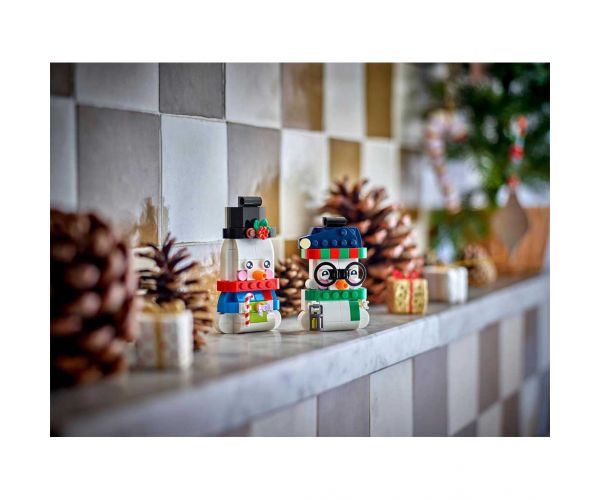 LEGO®: Ornamente de Crăciun cu omuleți de zăpadă (40812)