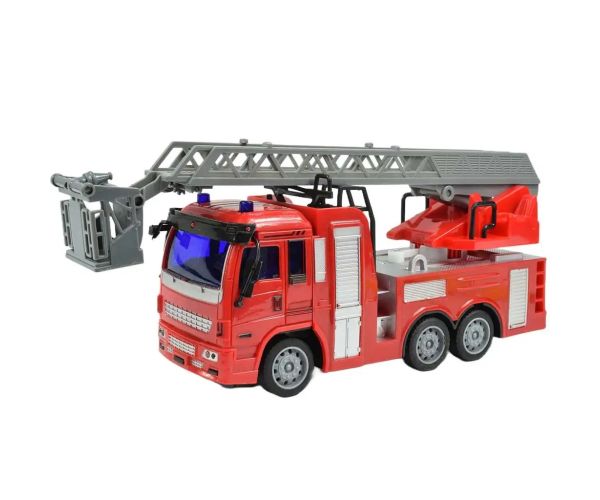 Camion de pompieri cu lumini telecomandă RC 27MHz 20cm în trei versiuni 1bucată