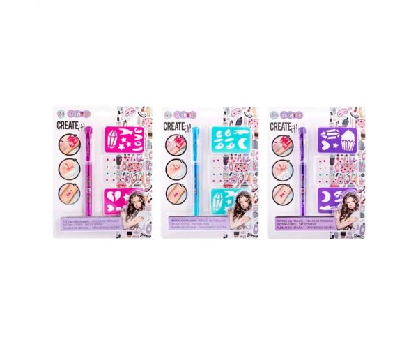 Canenco: Create It! Set de stilouri gel cu tatuaje variate 1buc