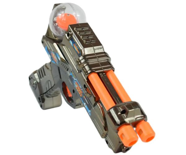Space Warior: Armă spațială electrică metalică cu lumină și sunet 24cm