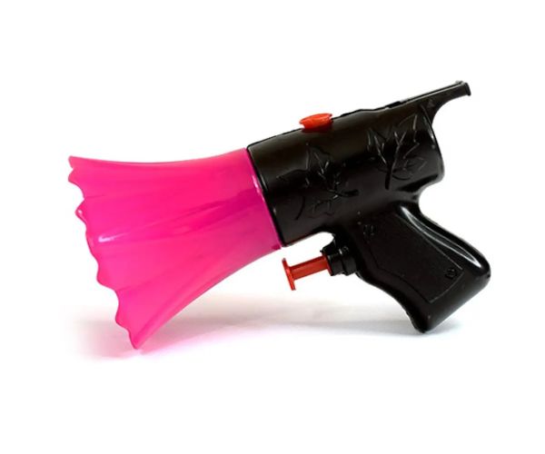 2in1 pistol de apă și fluier culorile negru-pink