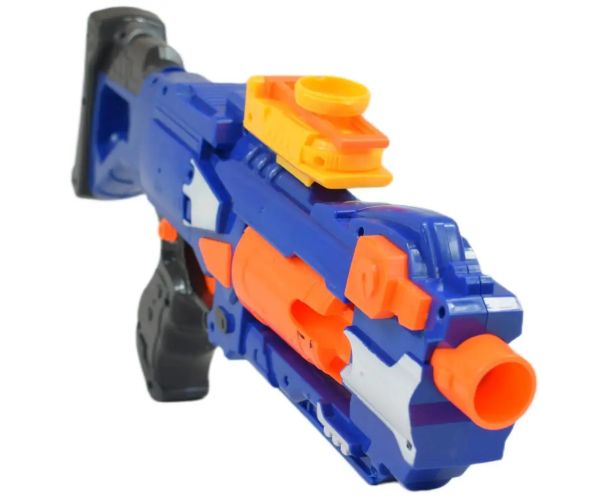 Soft Bullet Gun: Pistol manual cu magazie rotativă dimensiune 44cm