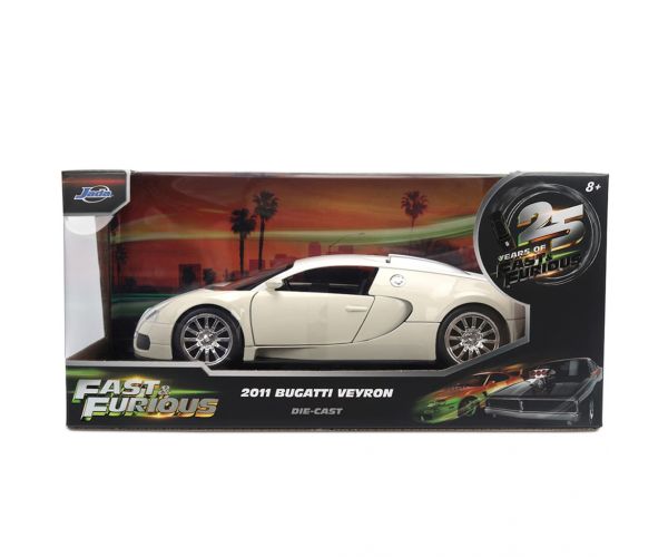 Fast & Furious: 2011 Bugatti Veyron model de mașină din metal 1/24 - Jada Toys
