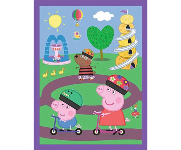 Peppa Pig 2 in 1 puzzle și joc de memorie - Trefl