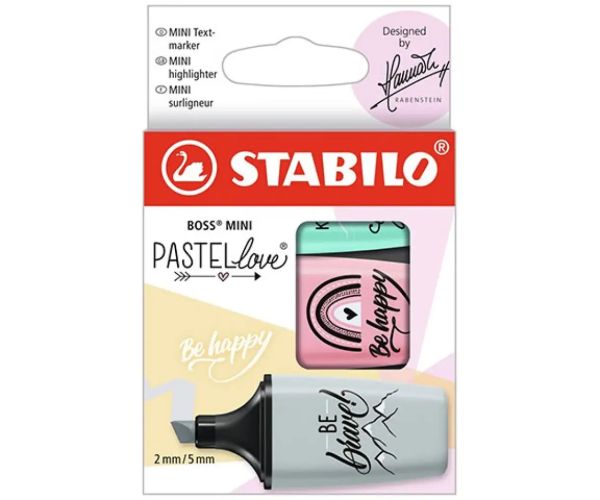 Stabilo: Boss Mini Pastellove textliner set 3 bucăți