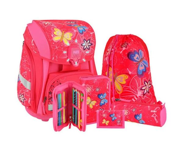 Spirit: Butterfly model, cu LED rucsac, ghiozdan 5 bucăți set