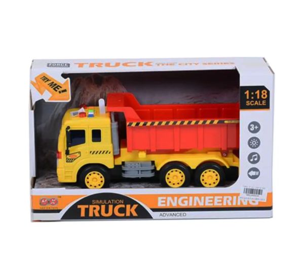 Simulation Truck culoarea roșie de scara 1:18 cu efecte de sunete și lumini