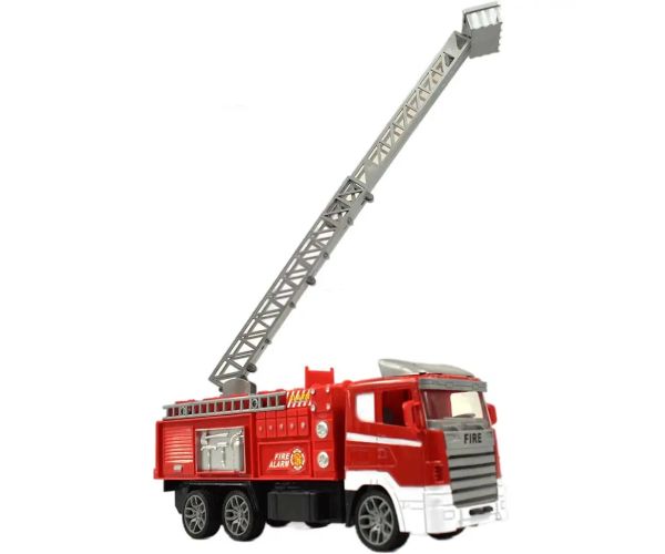RC Camion de pompieri cu coș de ridicare cu telecomandă cu efecte de lumină scară 1/24 27MHz 30cm