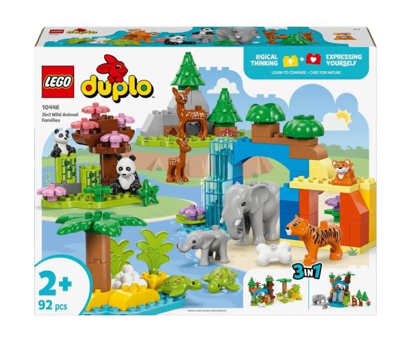 LEGO® DUPLO®: 3 în 1 familii de animale sălbatice (10446)