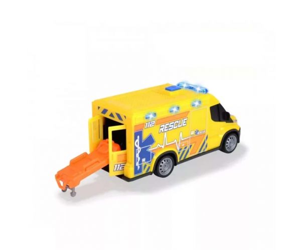 Ambulanță SOS Iveco cu sunet și lumină, 18 cm - Dickie Toys