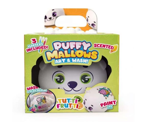 Animăluț marshmallow pufoș: Tutti Frutti - alb