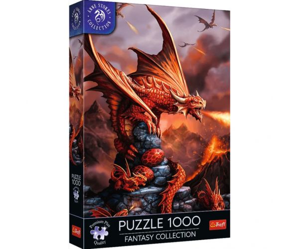 Anne Stokes: Dragonul care scuipă foc Puzzle premium plus de 1000 de piese - Trefl