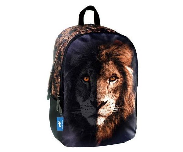 Animal Planet rucsac ghiozdan rotund leu 32x15x45cm