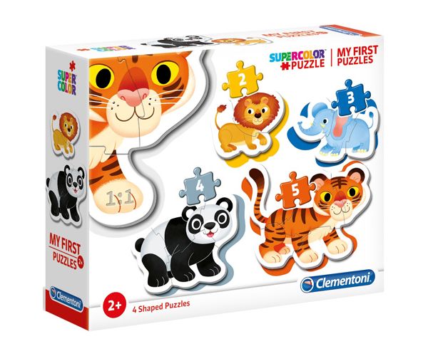 Vadállatok 4 az 1-ben Supercolor formapuzzle - Clementoni