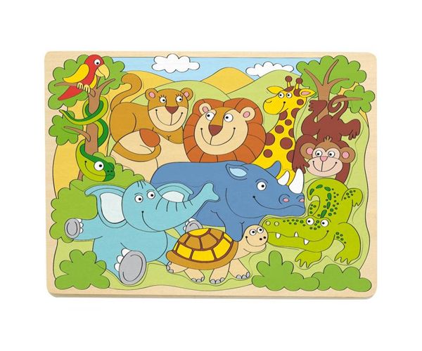 Afrika állatai formapuzzle - Woodyland