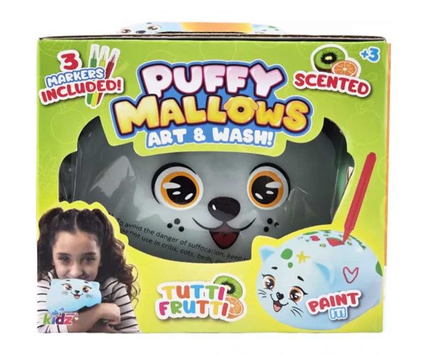 Animăluț marshmallow pufoș: Tutti Frutti - alb