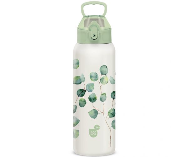 Ars Una: 3D Botanic Leaf sticlă metalică cu pereți dubli, 700 ml