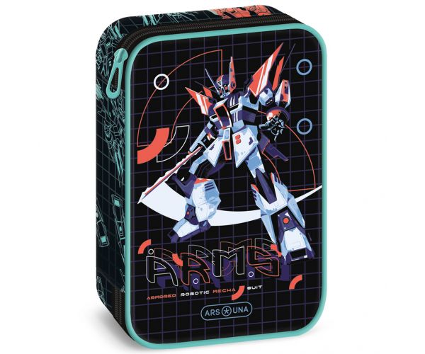 Ars Una: A.R.M.S. penar multietajat cu imprimeu de roboți 15,5 x 22,5 x 4,5 cm