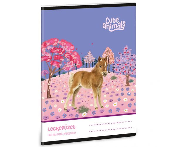 Ars Una: Animale drăguțe – cai, caiet pentru teme, 38 file, A/5