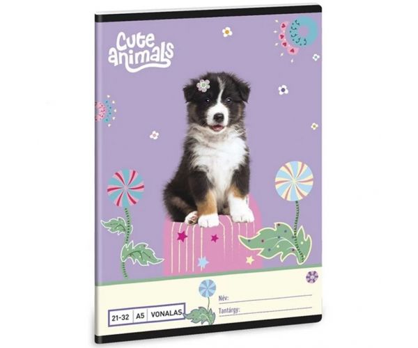 Ars Una: Animale drăguțe - Aussie caiet liniat A/5 21-32
