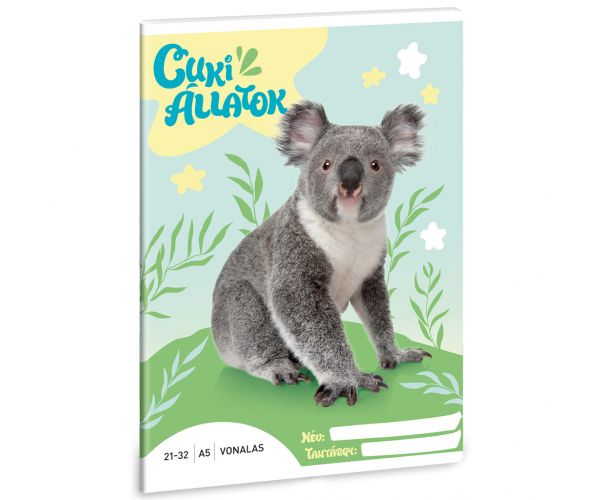 Ars Una: Animale drăguțe - Caiet cu linii Koala A/5